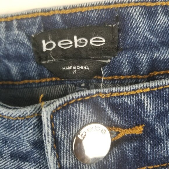 NWT Bebe High Waist Women's Wide Leg Western Jeans Sz 27 - Picture 7 of 8